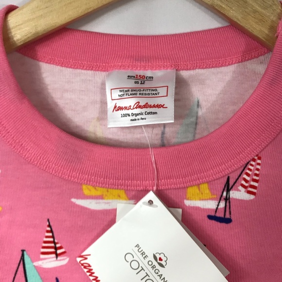 Hanna Andersson Colorful Sailboat Pajama Set Pink - Picture 7 of 8